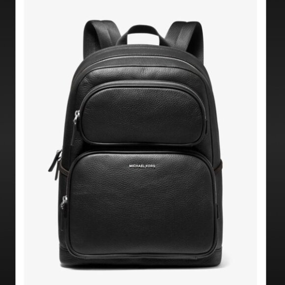 Cooper Medium Pebbled Leather and Signature Logo Commuter  Michael Kors Cooper Leather‎ Backpack